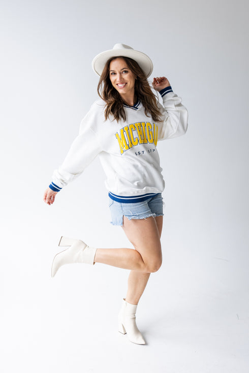 Michigan Allen Chenille Varsity V-neck